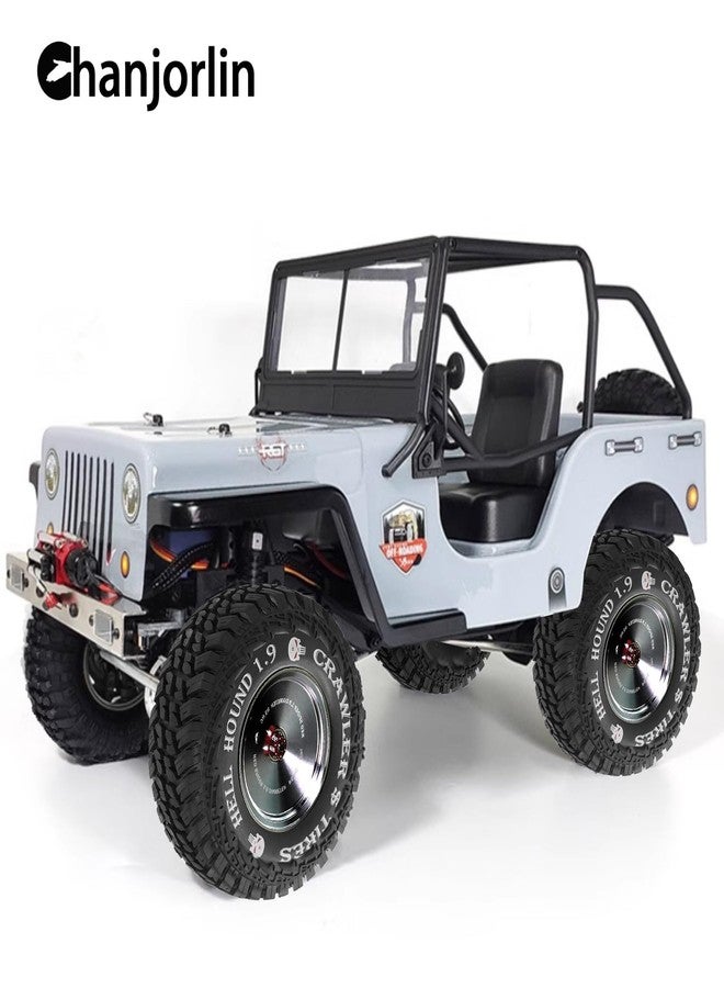 Chanjorlin 1.9 RC Tires 1/10 Soft Rubber All Terrain Crawler Tyres OD 4.65 for 1:10 Rock Mud Crawler Car Traxxas TRX4 Axial SCX10 II RC4WD D90 TF2 Tamiya CC01 Gen8 1.9 inch Beadlock Wheels Rims - Image 5